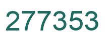 Number 277353 green image