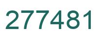 Number 277481 green image