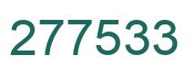 Number 277533 green image