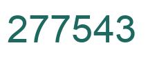 Number 277543 green image