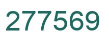 Number 277569 green image
