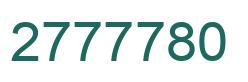 Number 2777780 green image