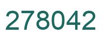 Number 278042 green image