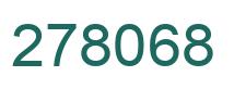 Number 278068 green image