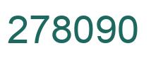 Number 278090 green image