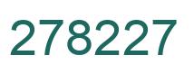 Number 278227 green image