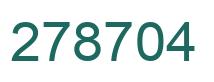 Number 278704 green image