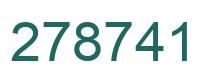 Number 278741 green image