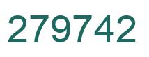 Number 279742 green image