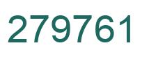 Number 279761 green image