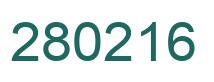Number 280216 green image