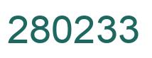 Number 280233 green image