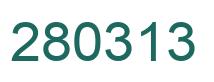 Number 280313 green image