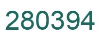 Number 280394 green image