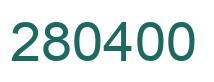 Number 280400 green image