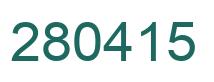 Número 280415 imagen verde