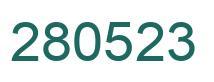 Number 280523 green image