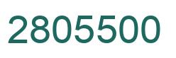 Number 2805500 green image