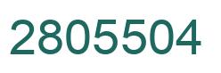 Number 2805504 green image