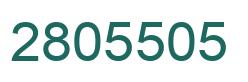 Number 2805505 green image