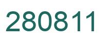 Number 280811 green image