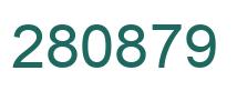 Number 280879 green image