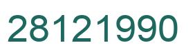 Number 28121990 green image