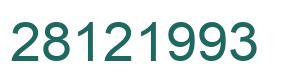 Number 28121993 green image