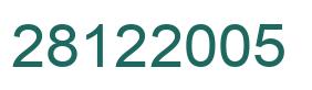 Number 28122005 green image
