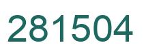 Number 281504 green image