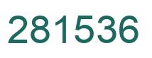 Number 281536 green image
