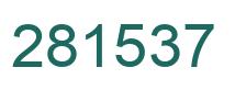 Number 281537 green image