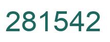 Number 281542 green image