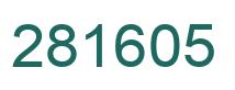 Number 281605 green image
