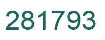 Number 281793 green image