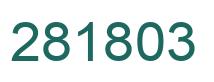 Number 281803 green image