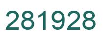 Number 281928 green image