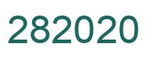 Number 282020 green image