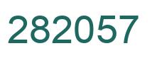 Number 282057 green image