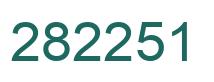Number 282251 green image