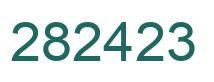 Number 282423 green image