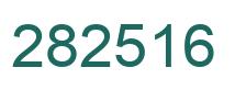 Number 282516 green image
