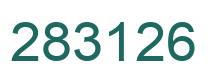 Number 283126 green image