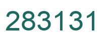 Number 283131 green image