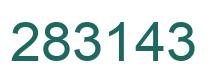 Number 283143 green image