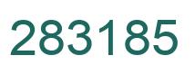 Number 283185 green image
