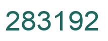 Number 283192 green image