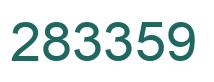 Number 283359 green image