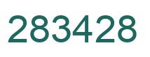 Number 283428 green image