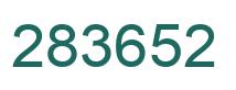 Number 283652 green image